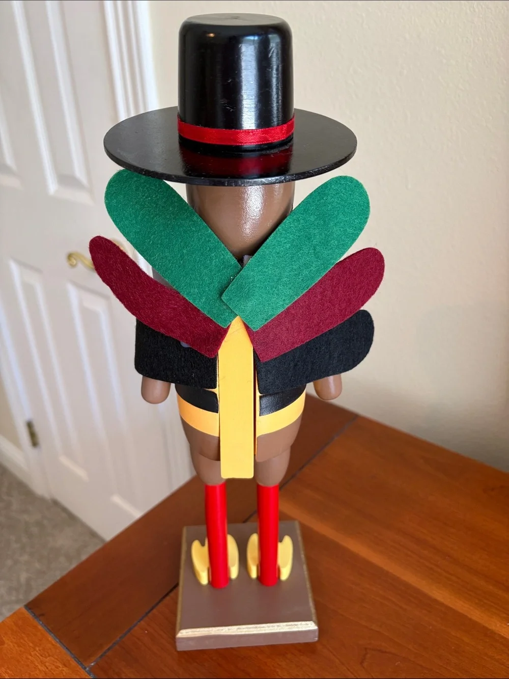 3 Wooden Fall Pumpkin Thanksgiving Turkey Pilgrim Wood Nutcrackers Farmhouse